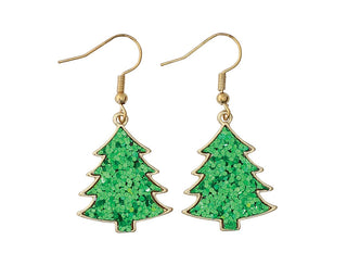 Glitter Tree Earrings