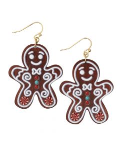 Gingerbread Man Earrings