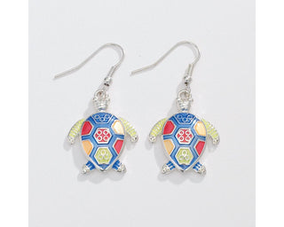 Bright Sea Turtle Earrings