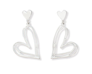 Open Heart Earrings