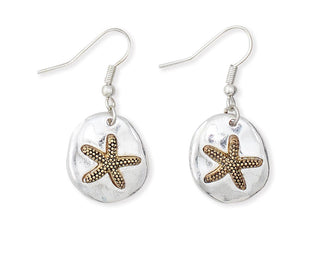 Two-Tone Starfish Earrings