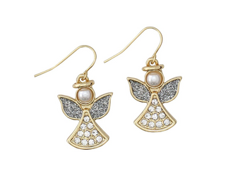 Angel With Pearls Earrings