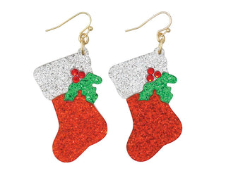 Glitter Stocking Earrings
