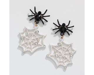 Spiders With Webs Earrings