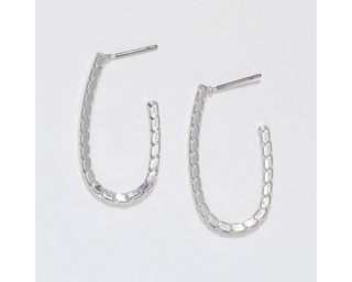 Open Ovals Rope Pattern Earrings