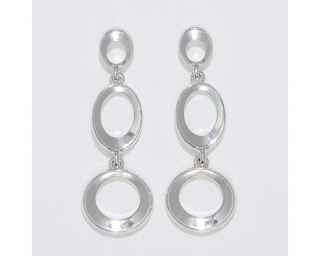 Polished Round Dangle Earrings