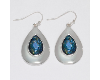 Teardrops With Faceted Gem Earrings