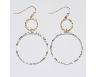 Two-Tone Textured Hoops