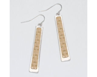 Two-Tone Hammered Earrings