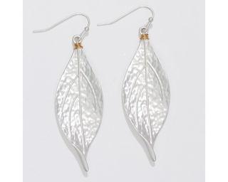 Matte Leaf Drop Earrings