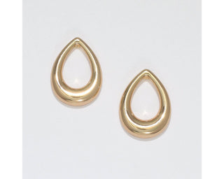Open Gold Teardrop Earrings