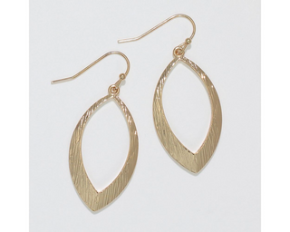 Open Brushed Drop Earrings