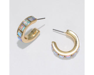 Shimmering Gold Hoop Earrings