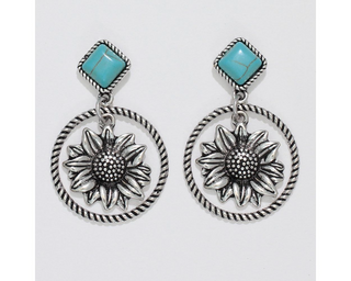 Sunflower Dangle Earrings