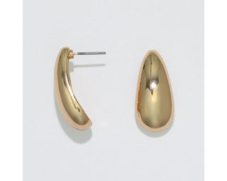 Sculpted Gold Drop Earrings