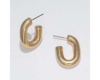 Trendy Gold Hoop Earrings