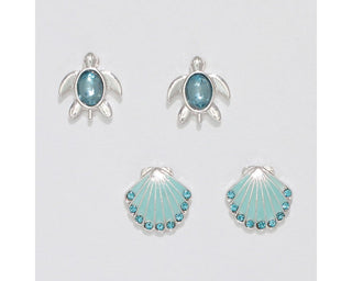 Turtle & Scallop Duo Earrings