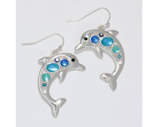 Ocean Blue Dolphin Earrings