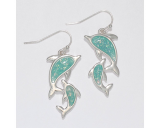 Sparkling Dolphin Earrings