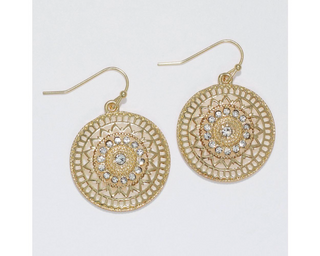 Filigree With Crystal Earrings