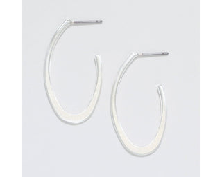 Matte Oval Hoop Earrings