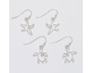 Silver Sea Duo Earrings