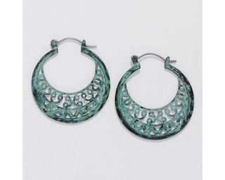 Filigree Cutout Hoop Earrings