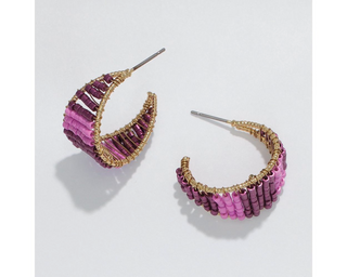 Beaded Hoop Earrings