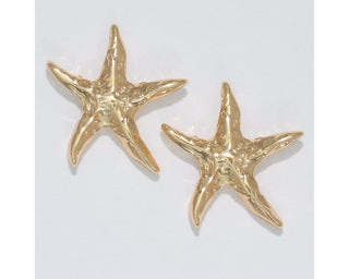 Textured Dancing Starfish Earrings