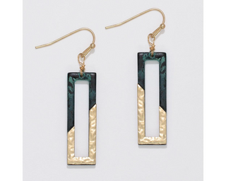 Patina Hammered Drop Earrings