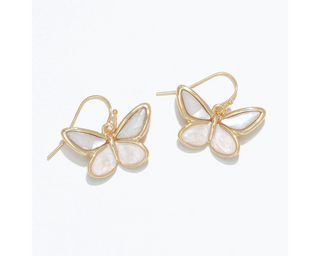 Mother Of Pearl Butterfly Earrings