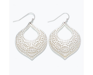 Burnished Silver Drops Earrings