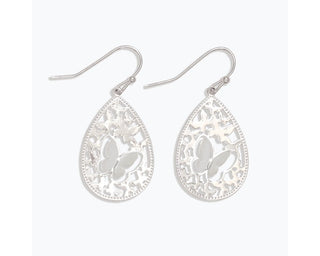 Cutout Butterfly Earrings