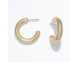 Polished Gold Hoop Earrings