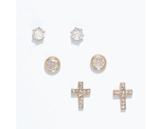 Faithful Trio Earring Set
