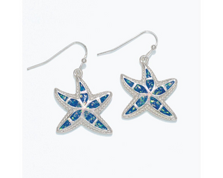 Ocean Blue-Green Resin Earrings