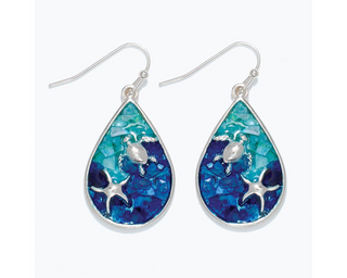 Turtle And Starfish Earrings