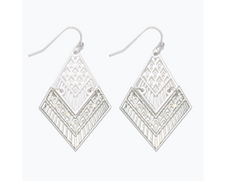 Hinged Silver Filigree Earrings