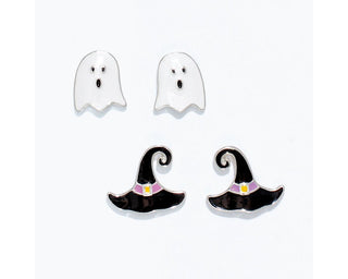 Ghost & Witch Hat Duo Earrings