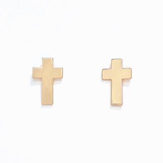 Gold Cross Earrings