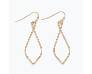 Delicate Gold Twist Drop Earrings