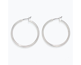 Staying Classy Silver Hoop Earrings