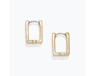 At A Glance Rectangle Earrings in Gold