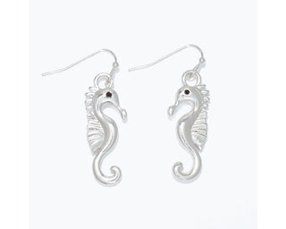 Silver Seahorse Earrings