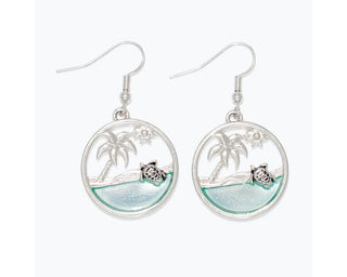 Serene Turtle Scene Earrings
