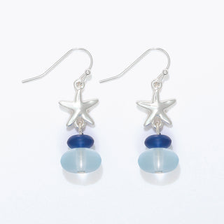 Starfish & Sea Glass Earrings