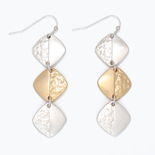 Two-Tone Square Earrings