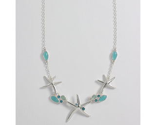 Mint Resin & Starfish Necklace
