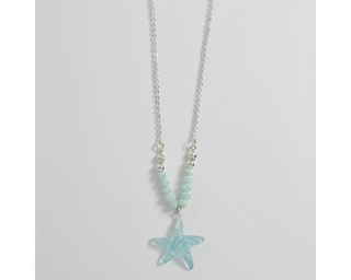 Mint Resin Starfish Necklace