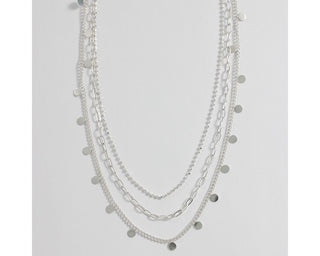 Silvered Layers Necklace